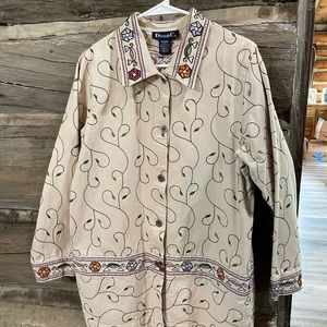 Denim and co size medium embroidered jacket
